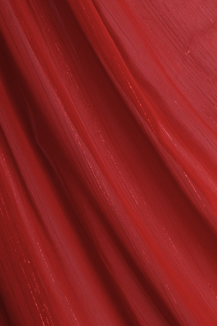 Metallic Chiffon - Cherry