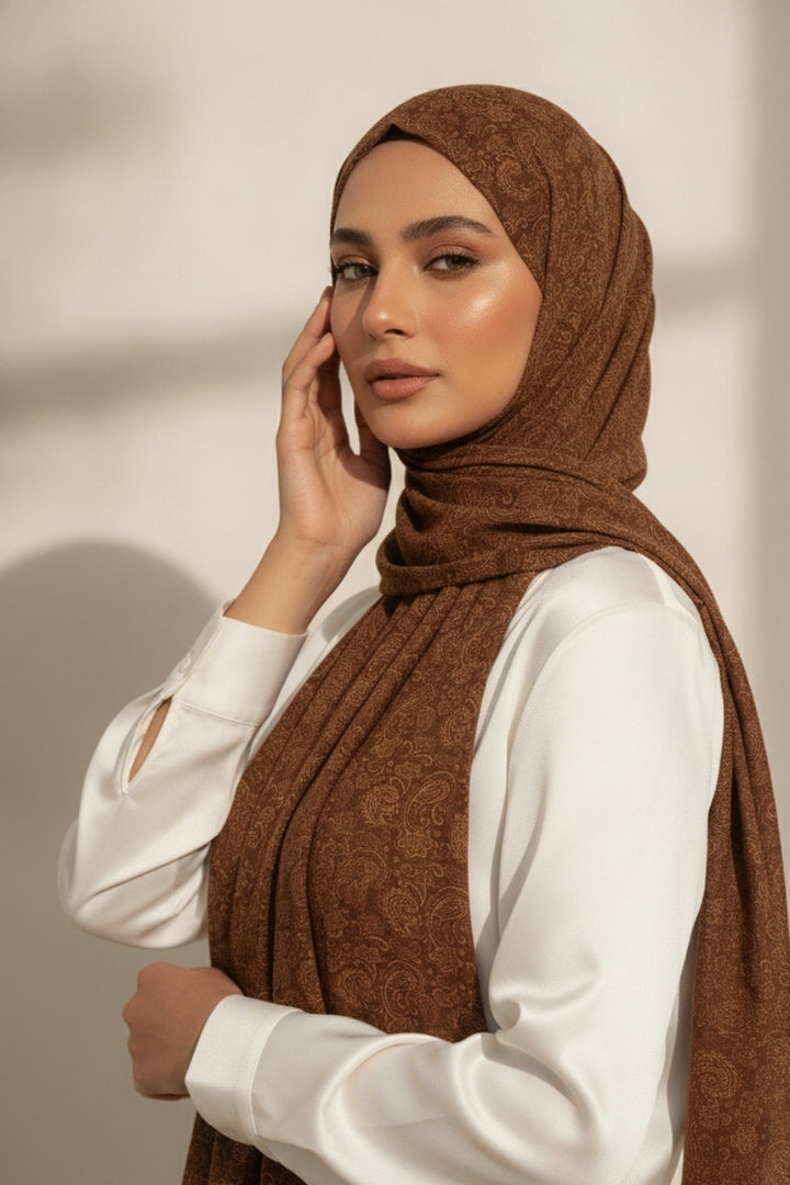 Amber Dusk Lawn - Choco Brown