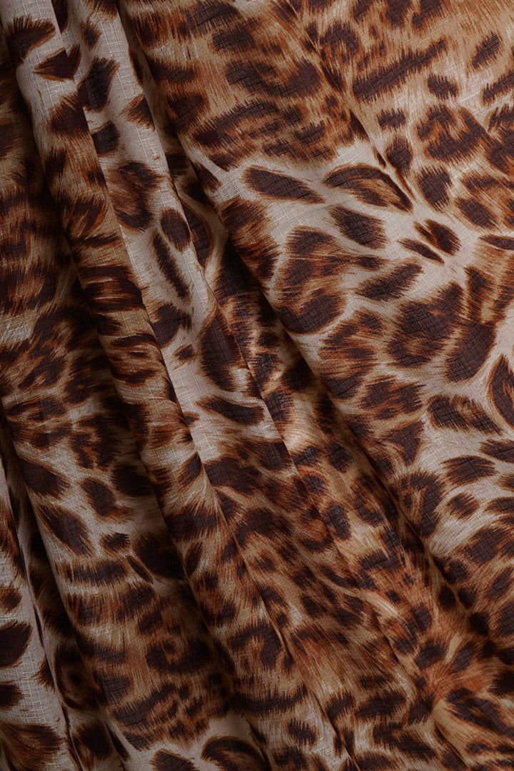 Printed Lawn Weave -  Amber Leopard