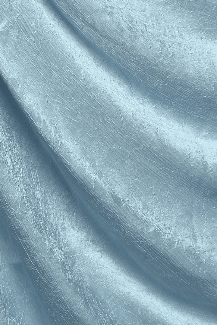 Crepe Textured Chiffon - Aqua Blue