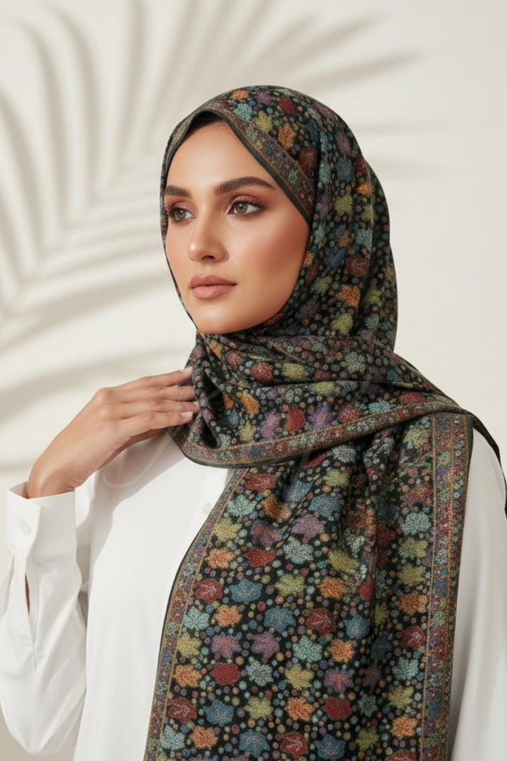 Printed Cashmere Classic Hijab - Autum Enlace