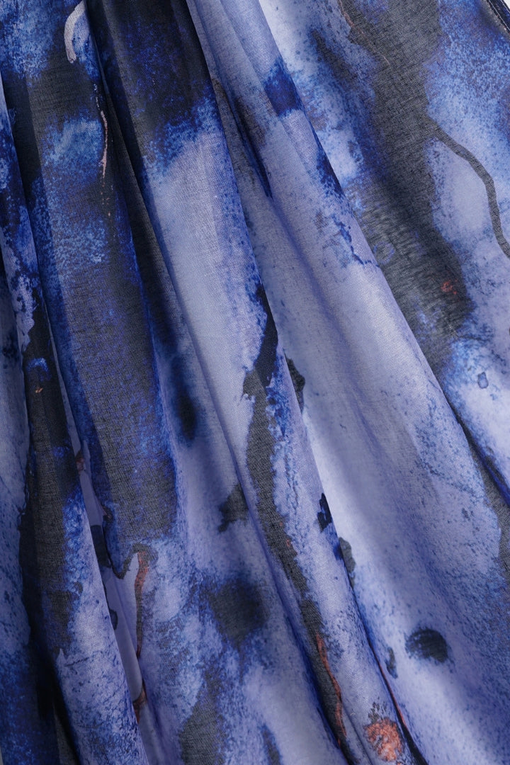 Printed Viscose Modal Hijab - Azure Flow