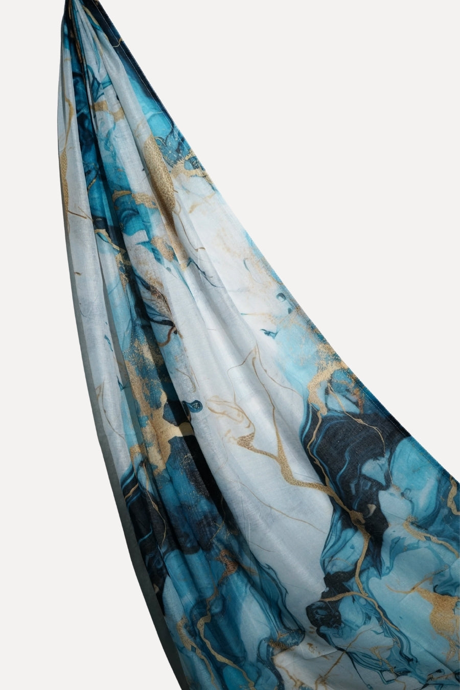 Printed Viscose Modal Hijab - Azure Gold
