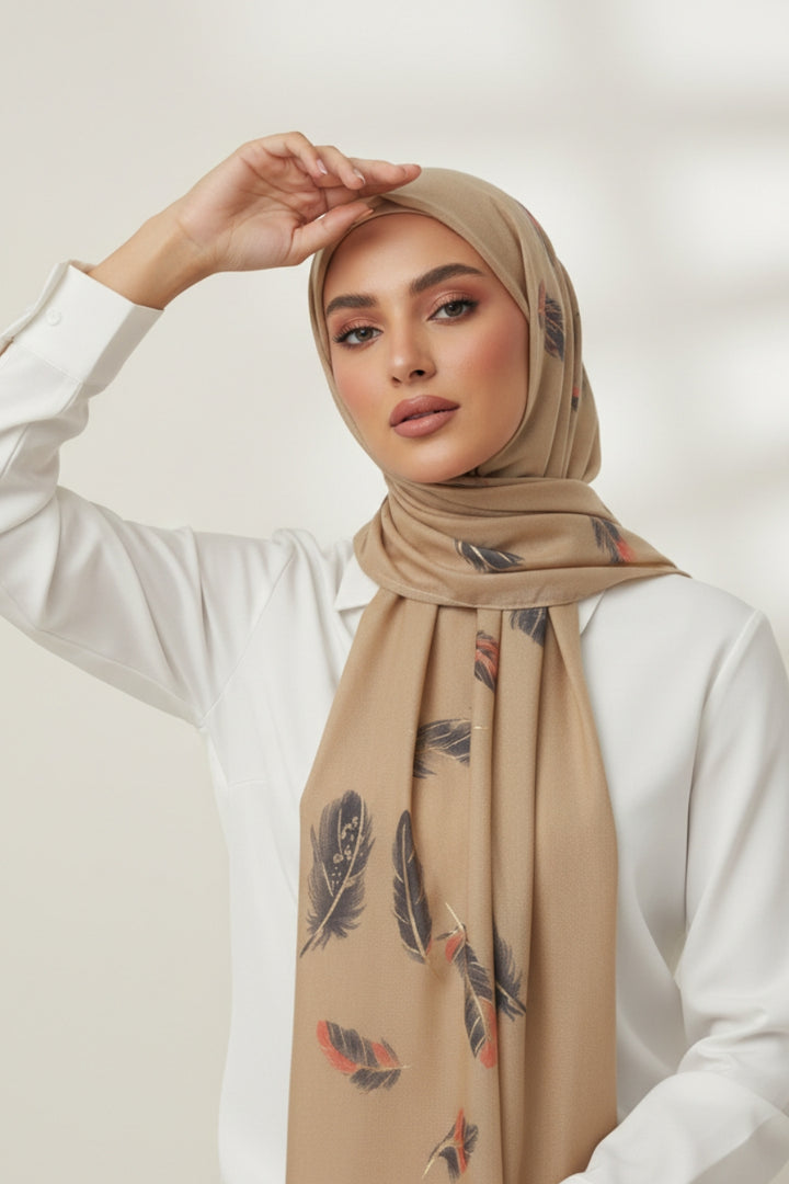 Bush Printed Lawn - Beige