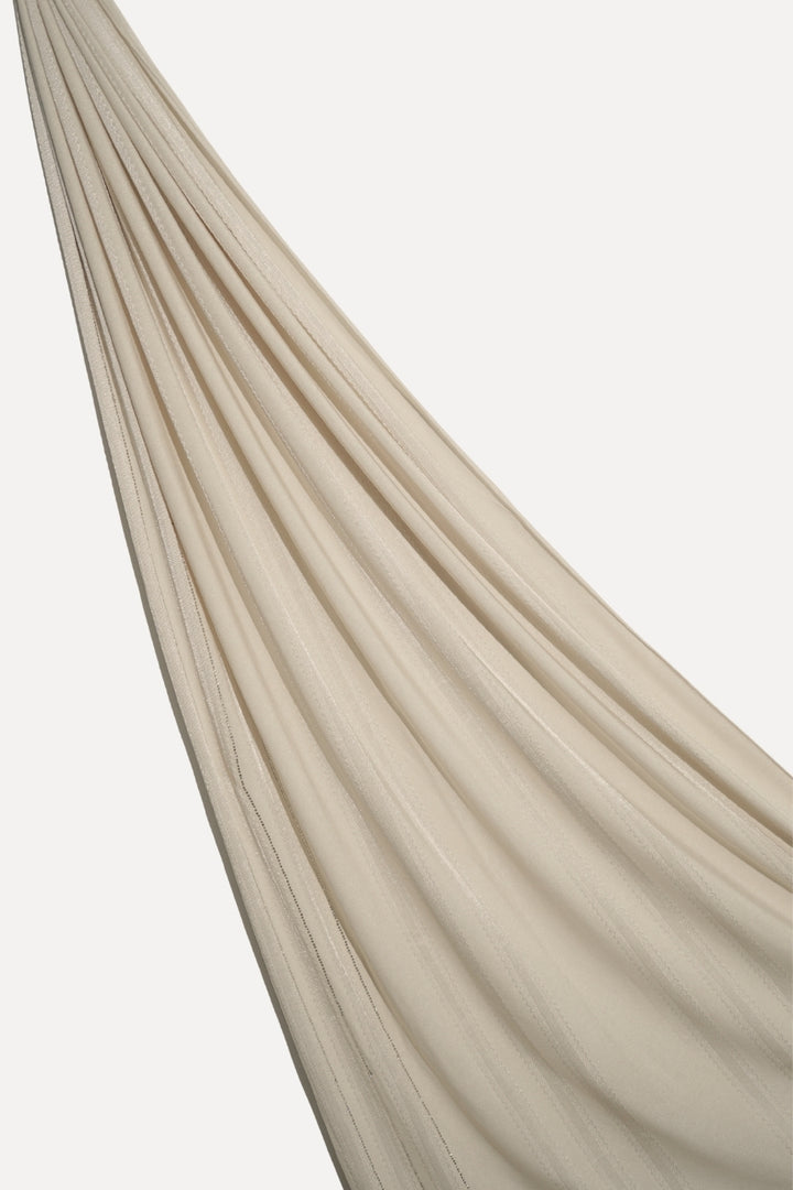 Stone Linear Jersey Hijab - Beige