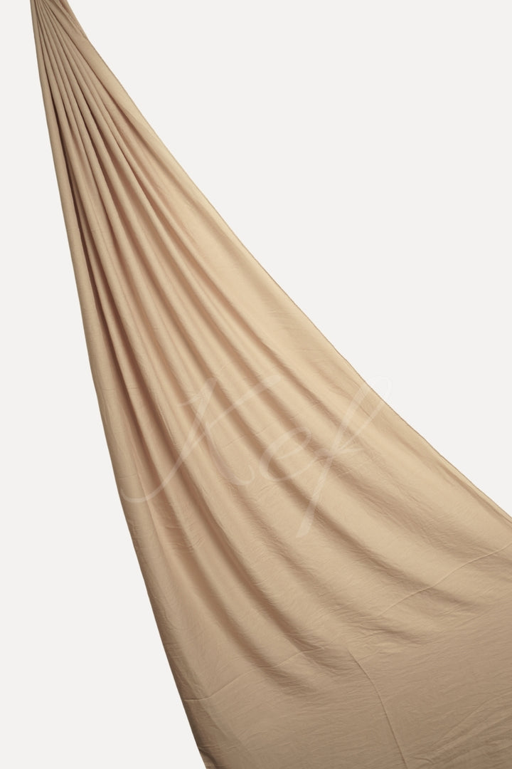 Crumpled Lawn Hijab - Beige