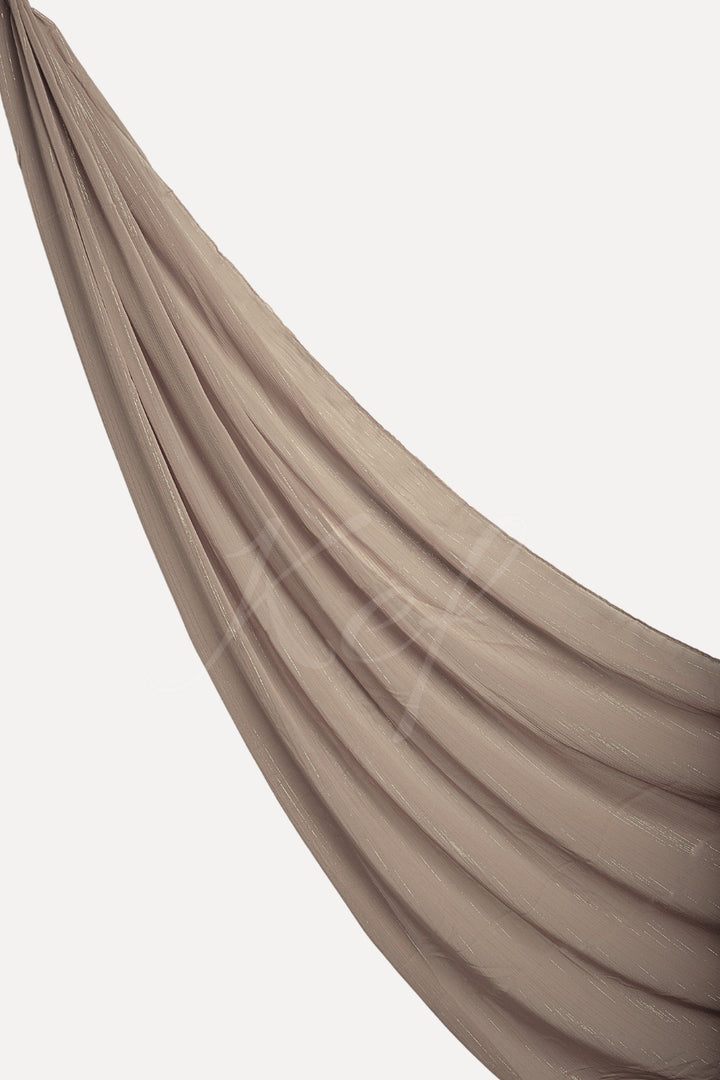 Metallic Chiffon - Beige