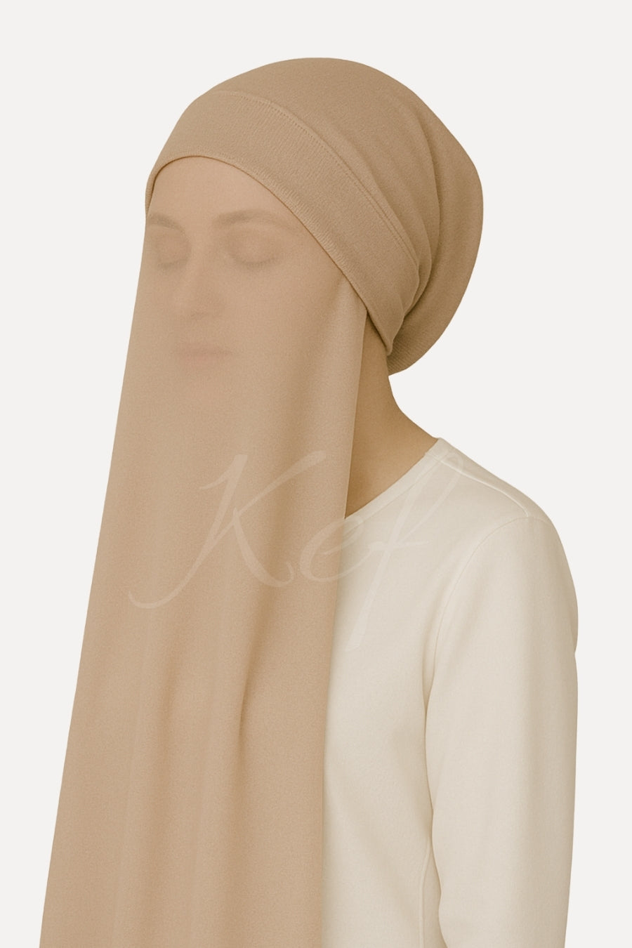 Instant Georgette with Cap - Beige
