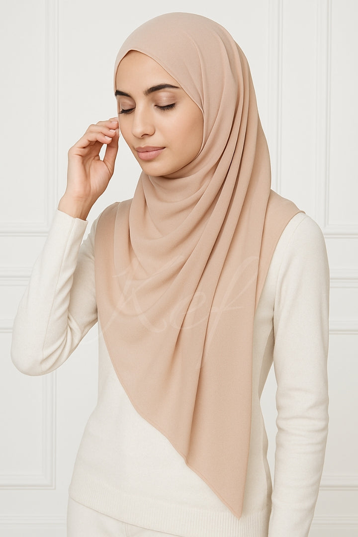 Georgette Hijab - Beige