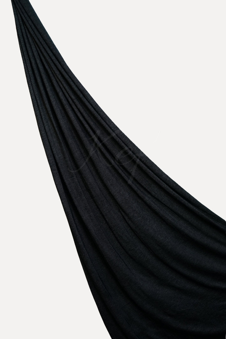 Woven Jersey Hijab - Black