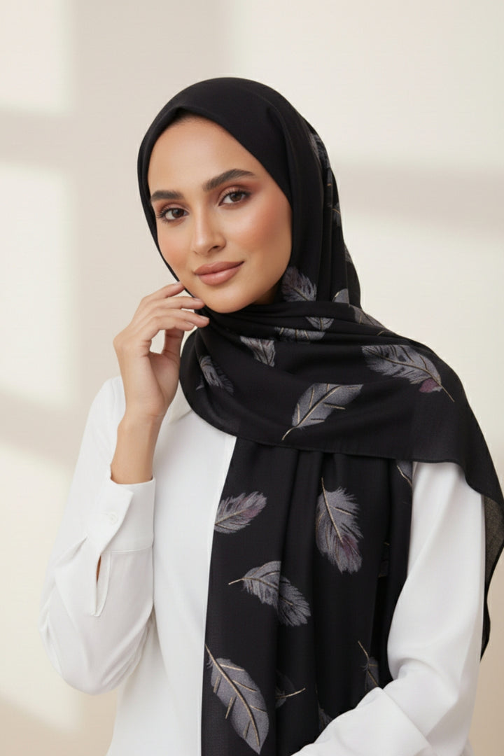 Bush Printed Lawn - Black