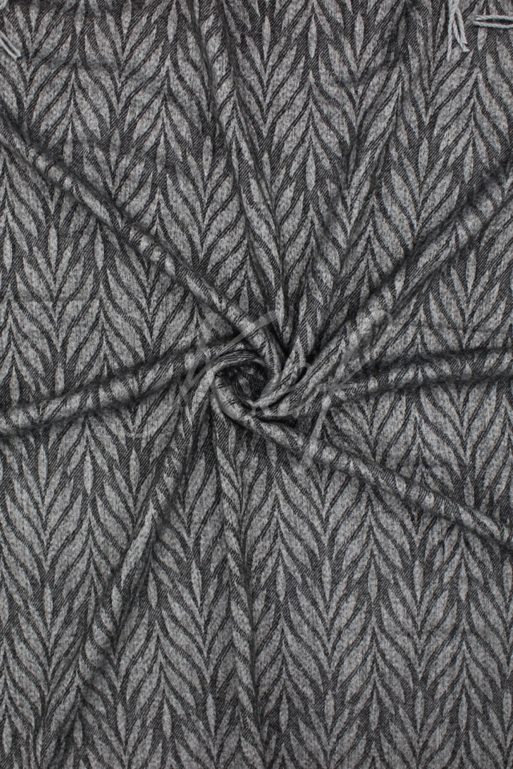 Self Patterned Cashmere - Black