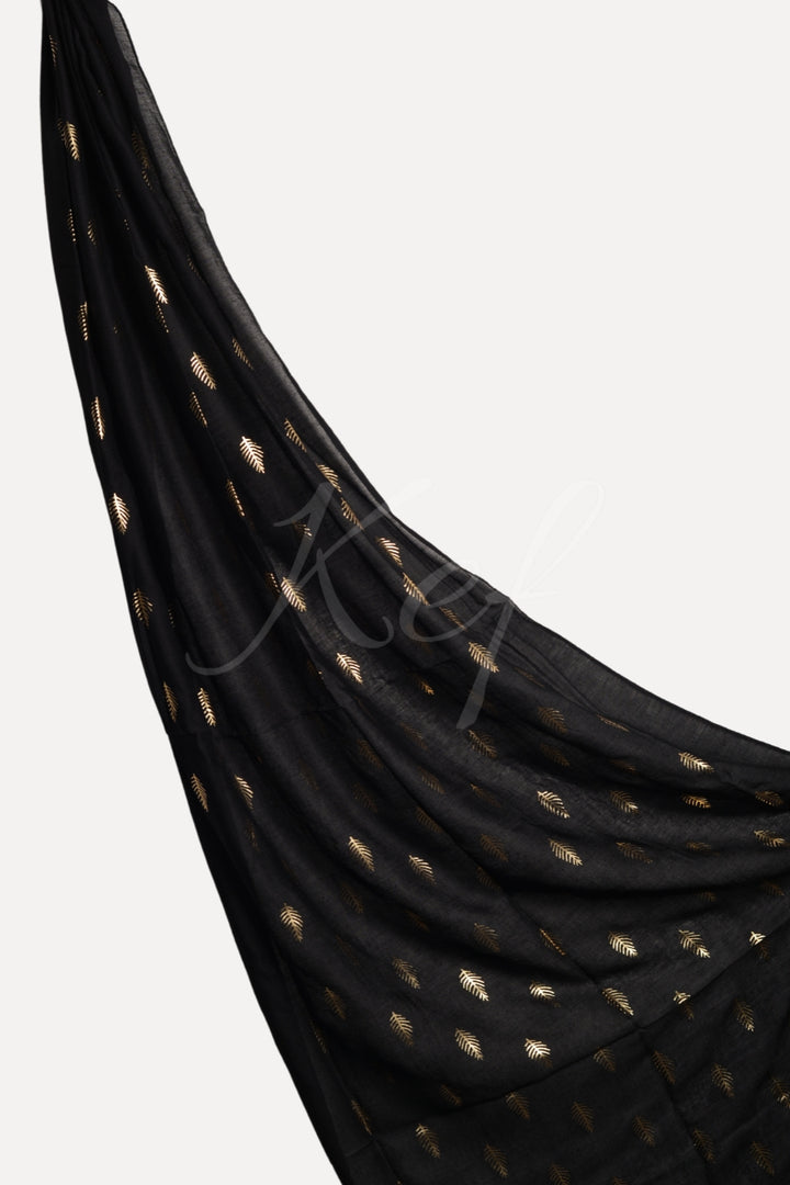 Willow Foil Lawn Hijab - Black