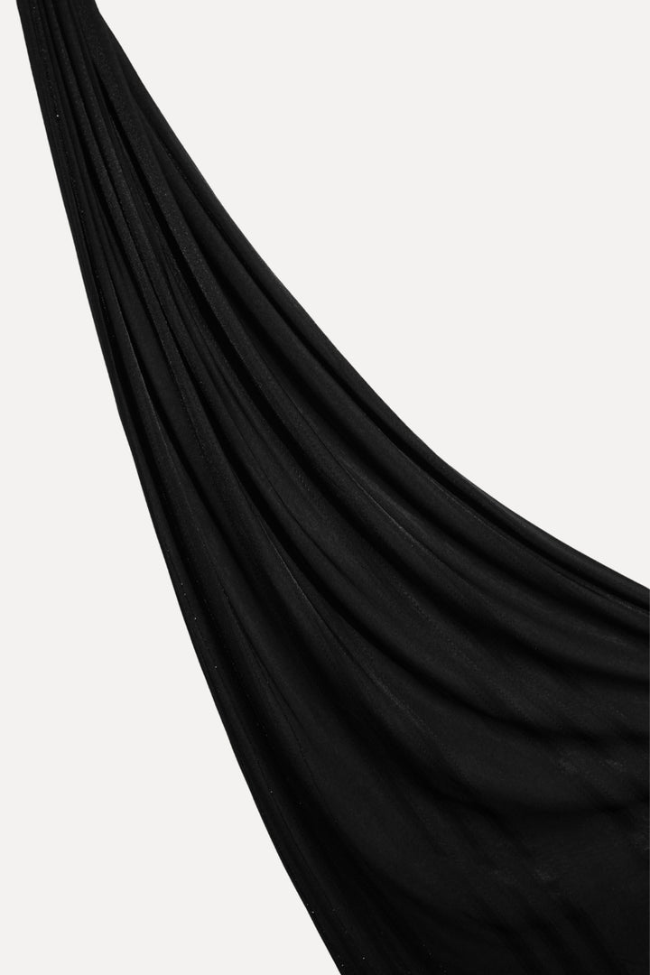 Stone Linear Jersey Hijab - Black