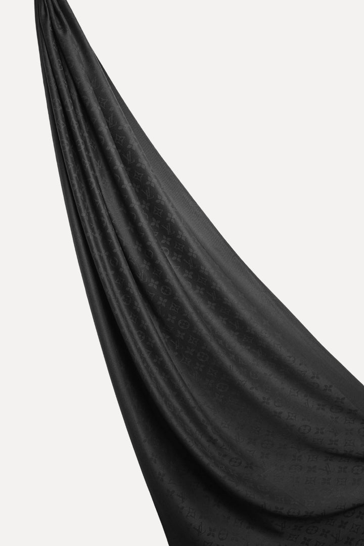 LV Cashmere Hijab -  Black