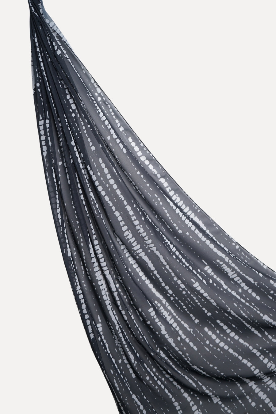 Tiedye Print Chiffon Hijab - Black