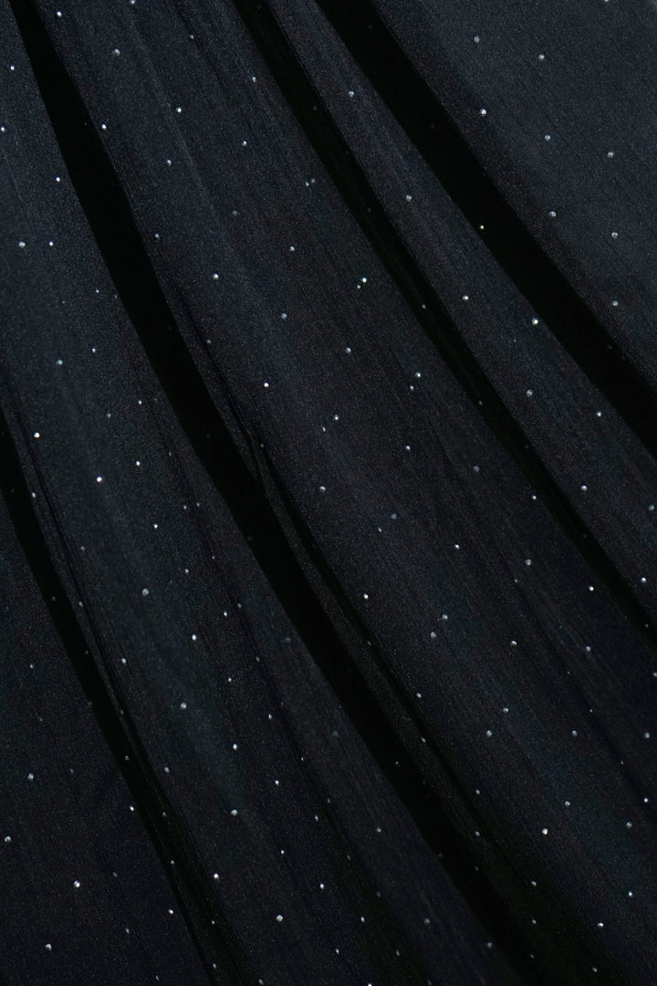 Dotted Matte Chiffon Hijab - Black