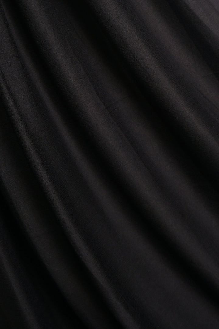 Crumpled Lawn Hijab - Black