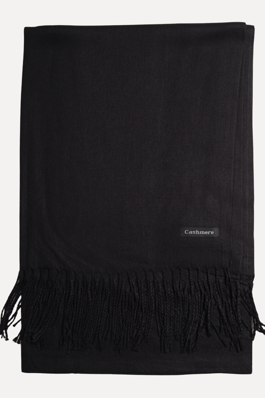 Plain Cashmere Hijab - Black