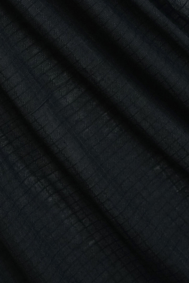 Checkered Jersey Hijab - Black