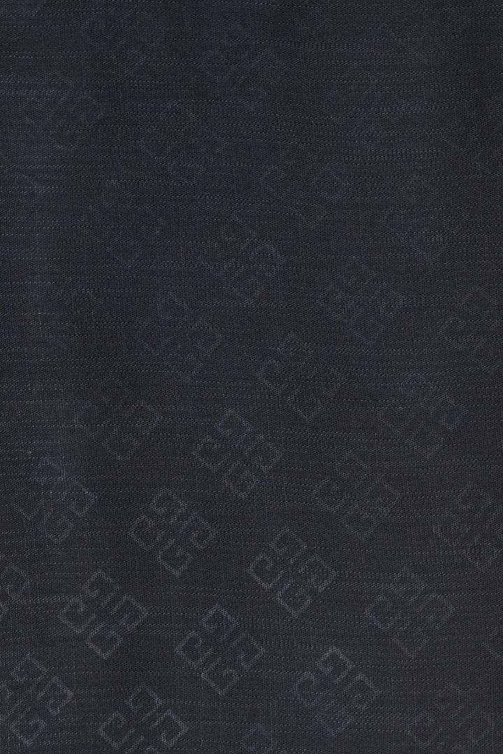 Monogram Turkish Lawn Hijab - Black