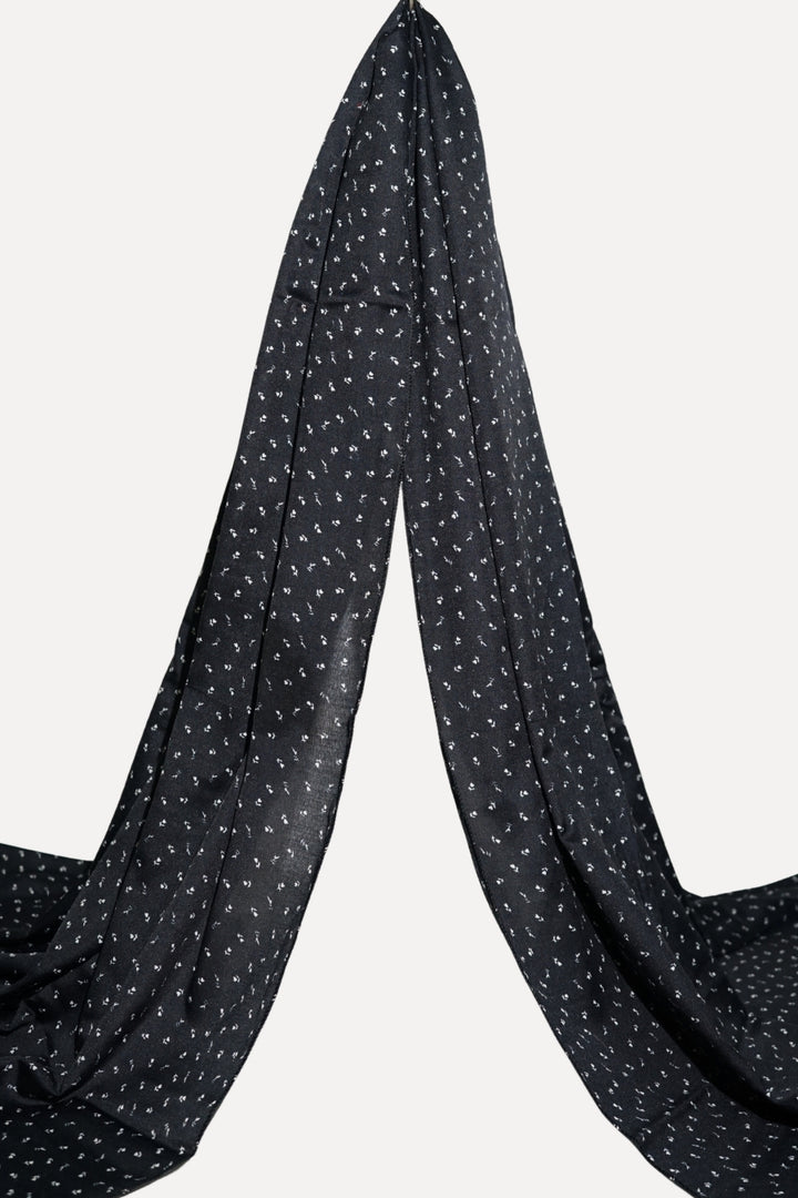 Namaz Chaddar - Black Flower (Rectangle)