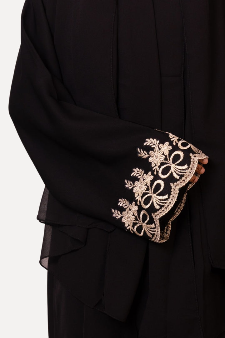 Black Formal Lace Abaya
