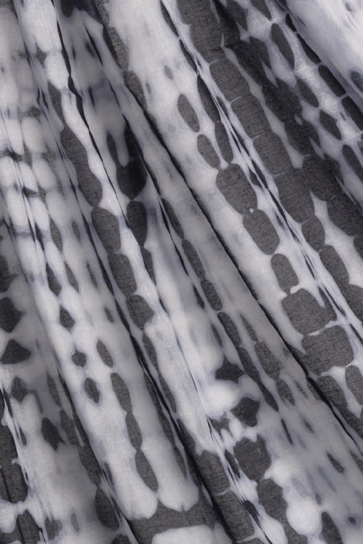 Printed Modal Hijab - Black & White