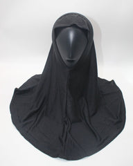 Kids Makhna Hijab - Black (Age 10-12)