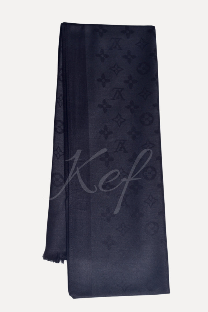 LV Cashmere Hijab -  Black