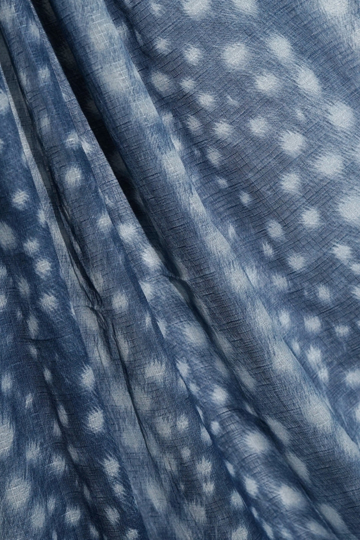Deer Printed Lawn - Blue
