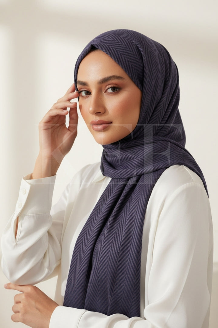 Patterned Cashmere - Blue