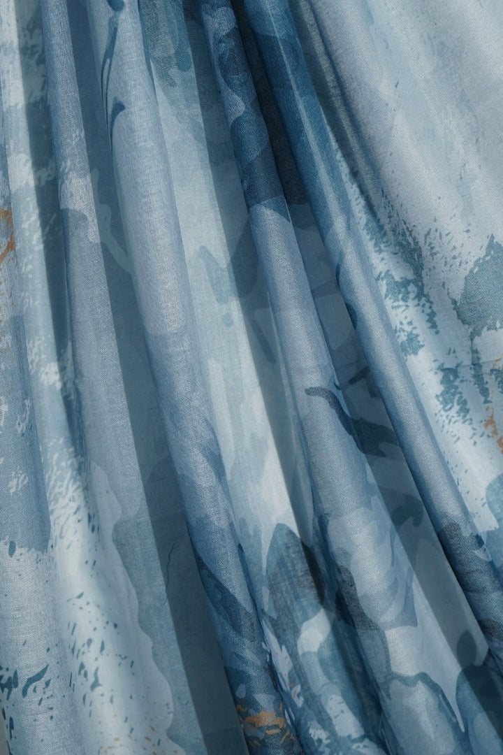 Printed Viscose Modal Hijab - Bluebell Mist