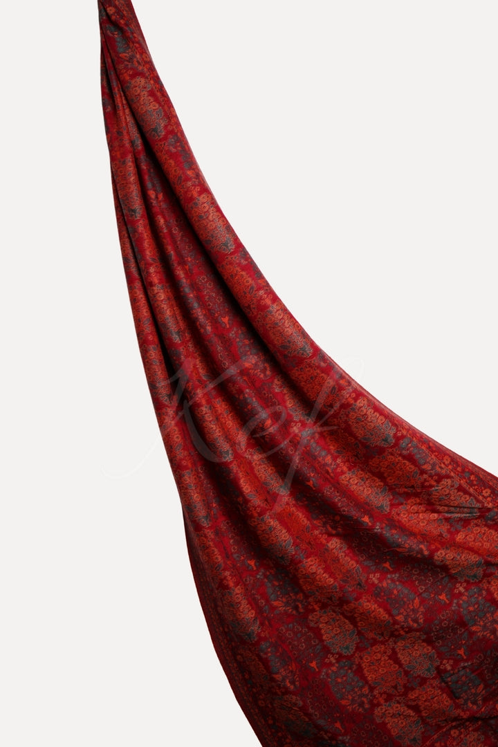Printed Cashmere Echo Hijab - Blushed Clay