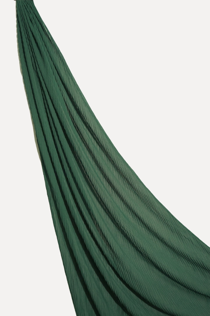 Crinkle Georgette Hijab - Bottle Green