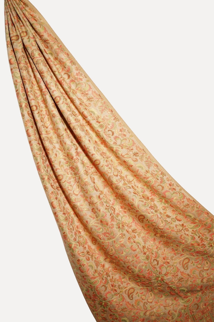 Printed Cashmere Dynasty Hijab - Bronze Gold
