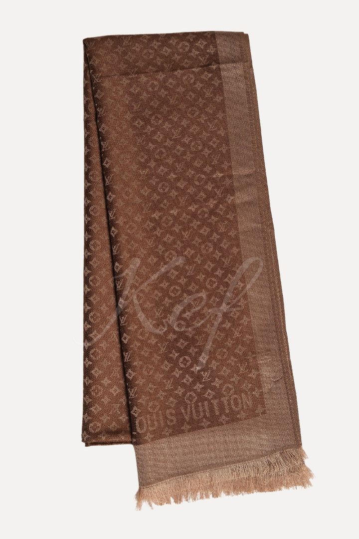 Star LV Cashmere Hijab -  Brown