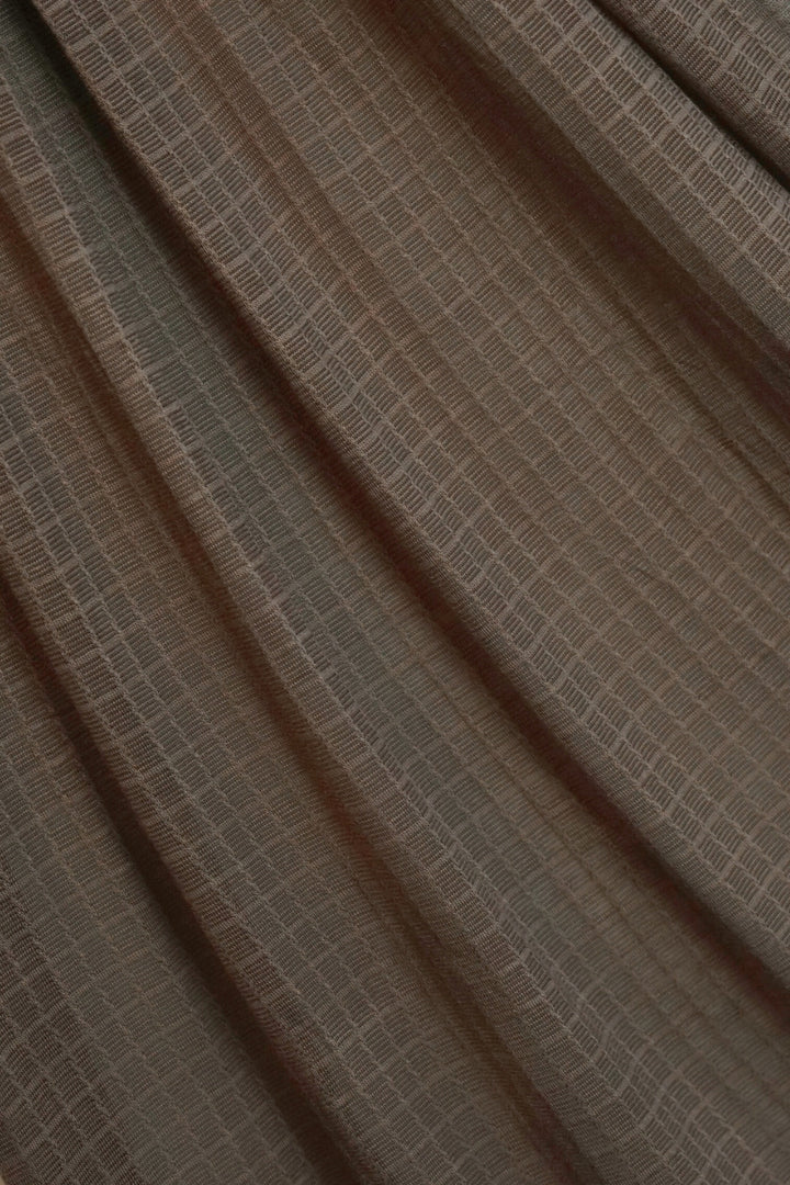 Checkered Jersey Hijab - Brown