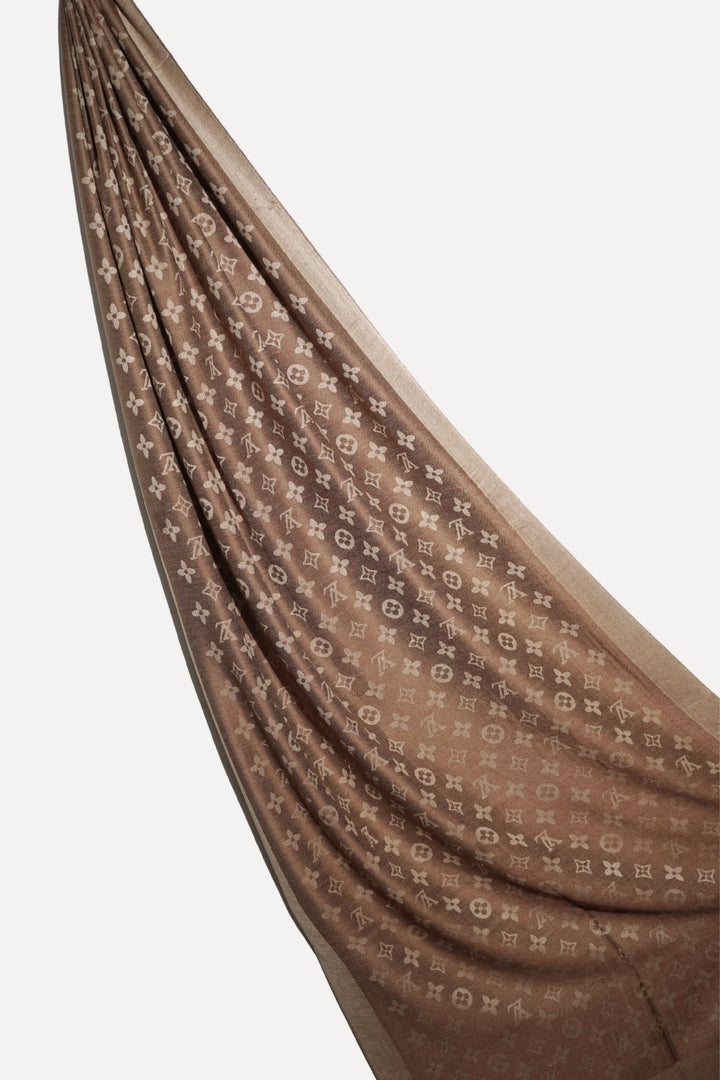 LV Cashmere Hijab -  Brownish Gold