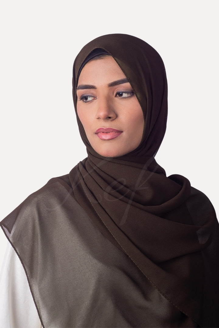 Georgette Hijab - Brunette