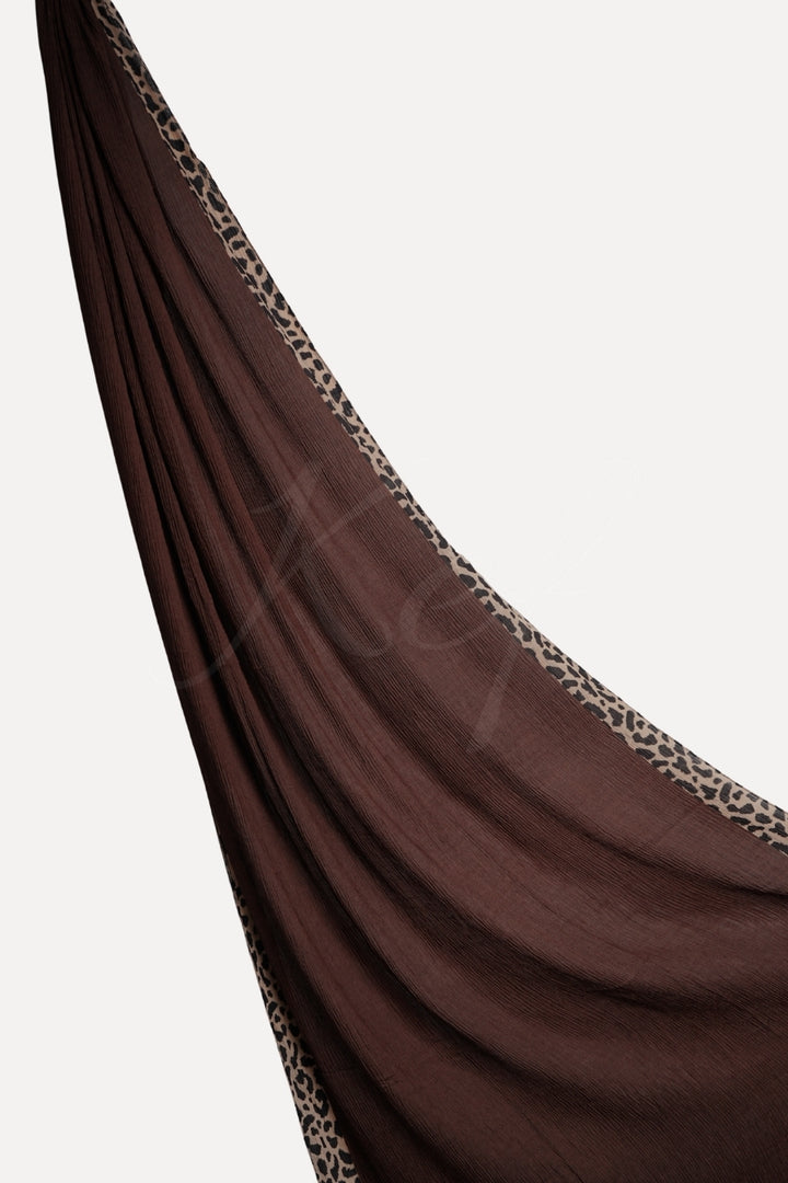 Pleated Crinkle Hijab - Brunette