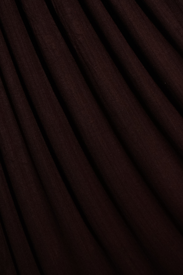 Micro Rib Jersey - Brunette