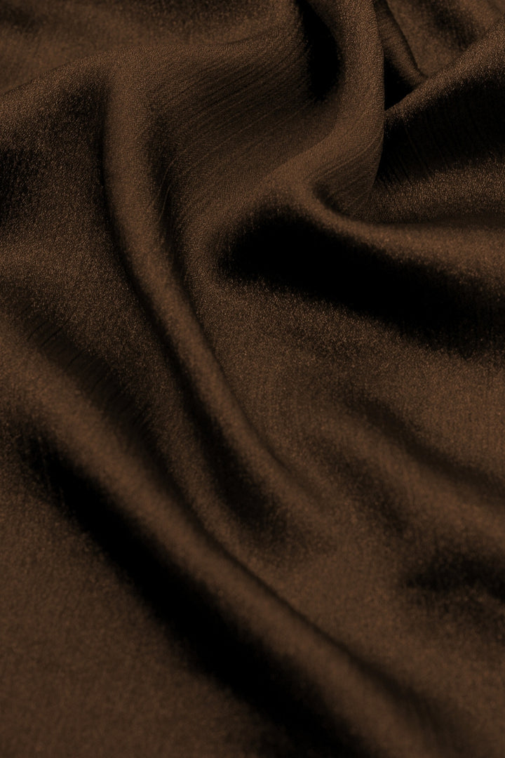 Crinkle Chiffon Hijab - Brunette (Shimmer)