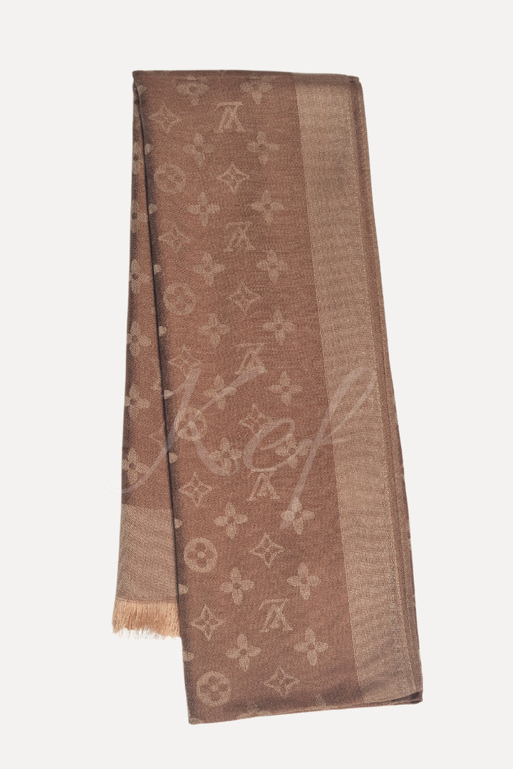 LV Cashmere Hijab -  Brunette