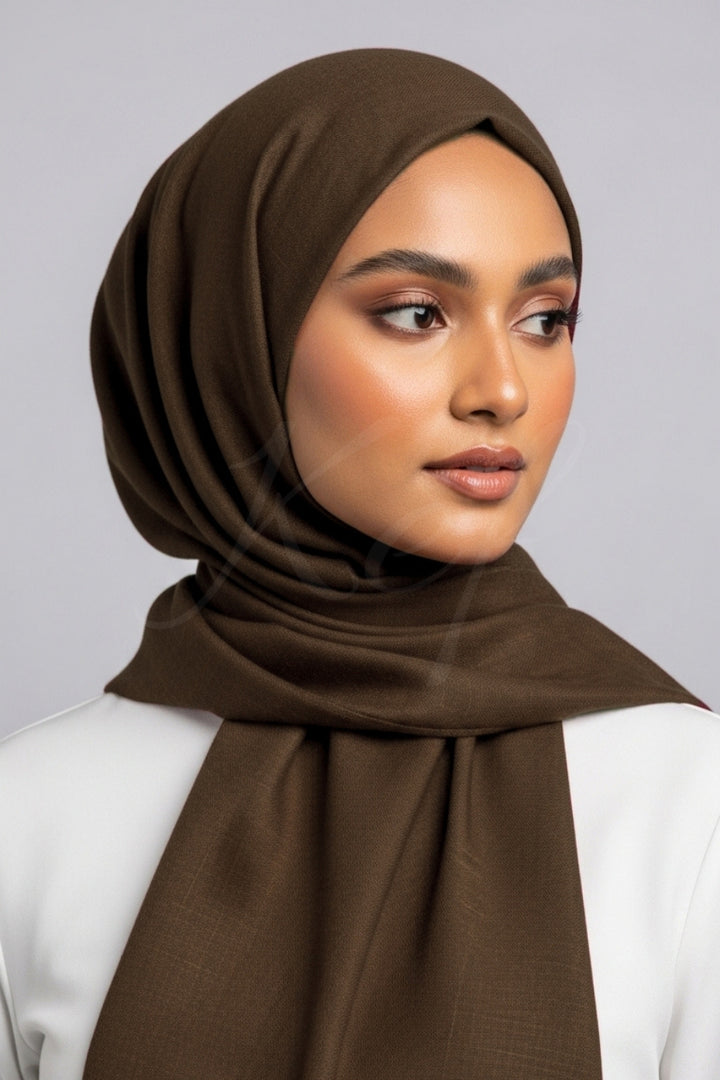 Turkish Lawn Hijab - Brunette