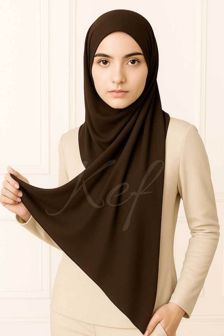 Georgette Hijab - Brunette