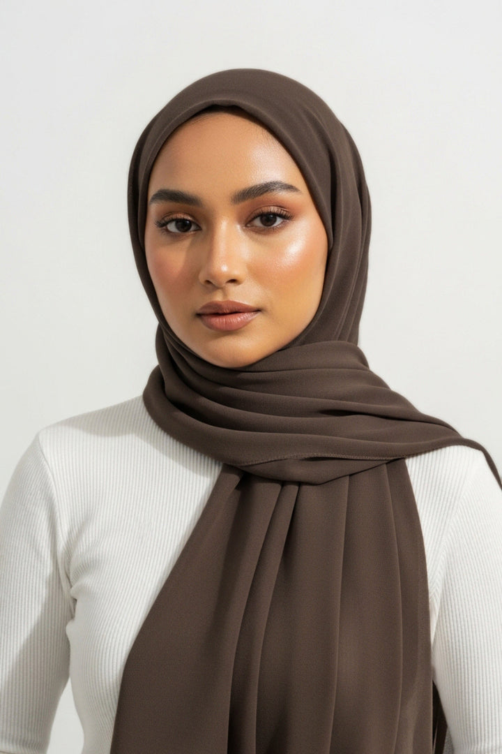Georgette Hijab - Brunette
