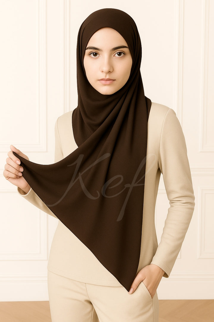 Georgette Hijab - Brunette