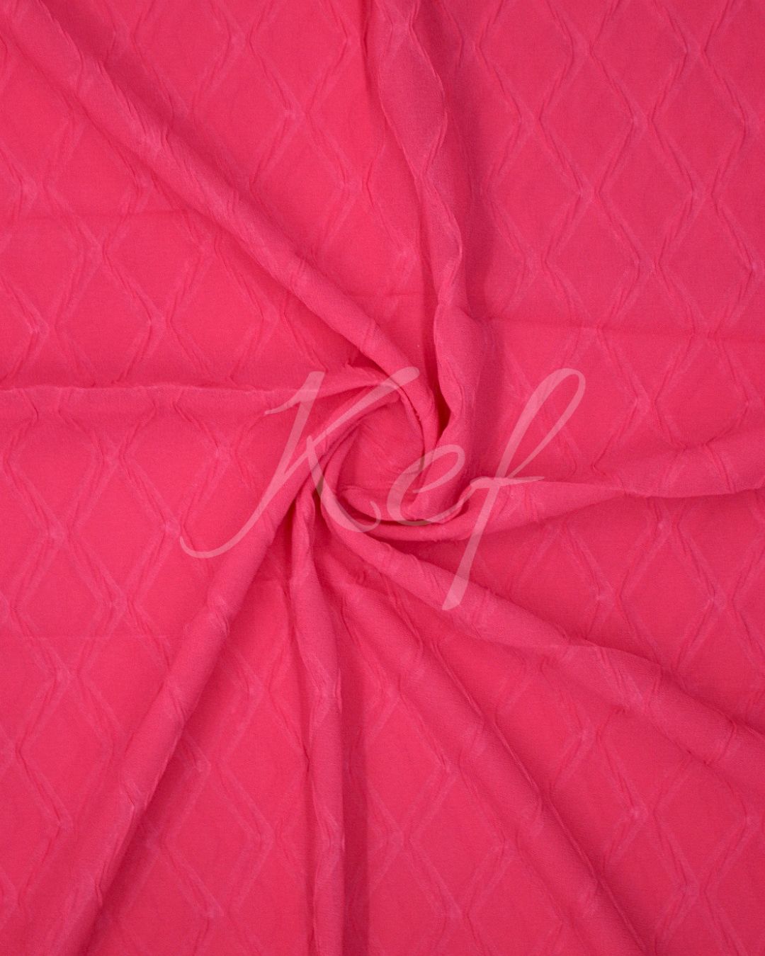 Pleated Georgette Hijab - Bubble Pink