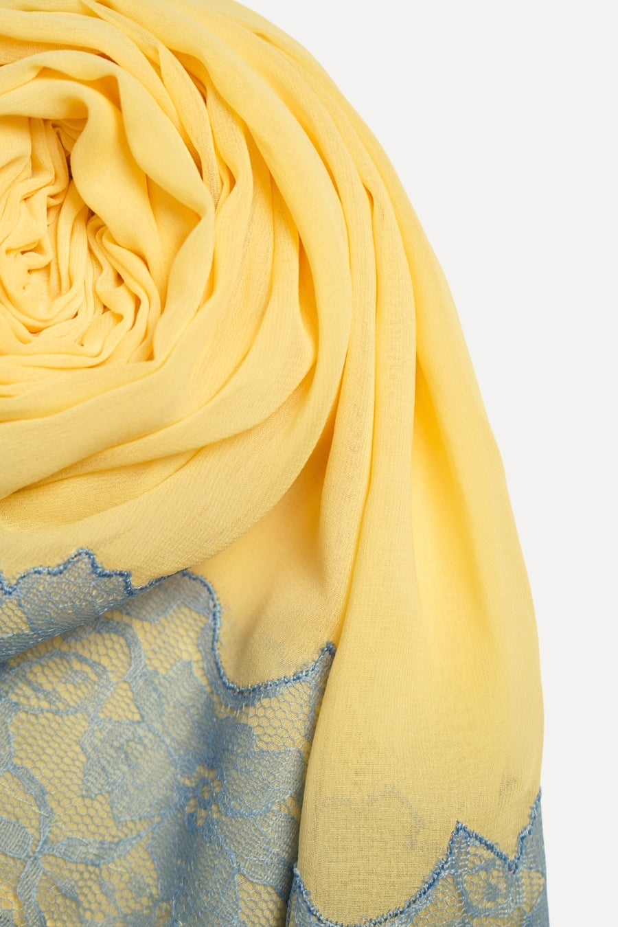 Chantilly Chiffon Hijab - Butter Yellow